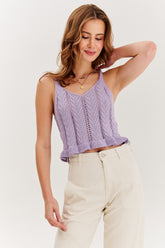 Lavender Mirage crochet top